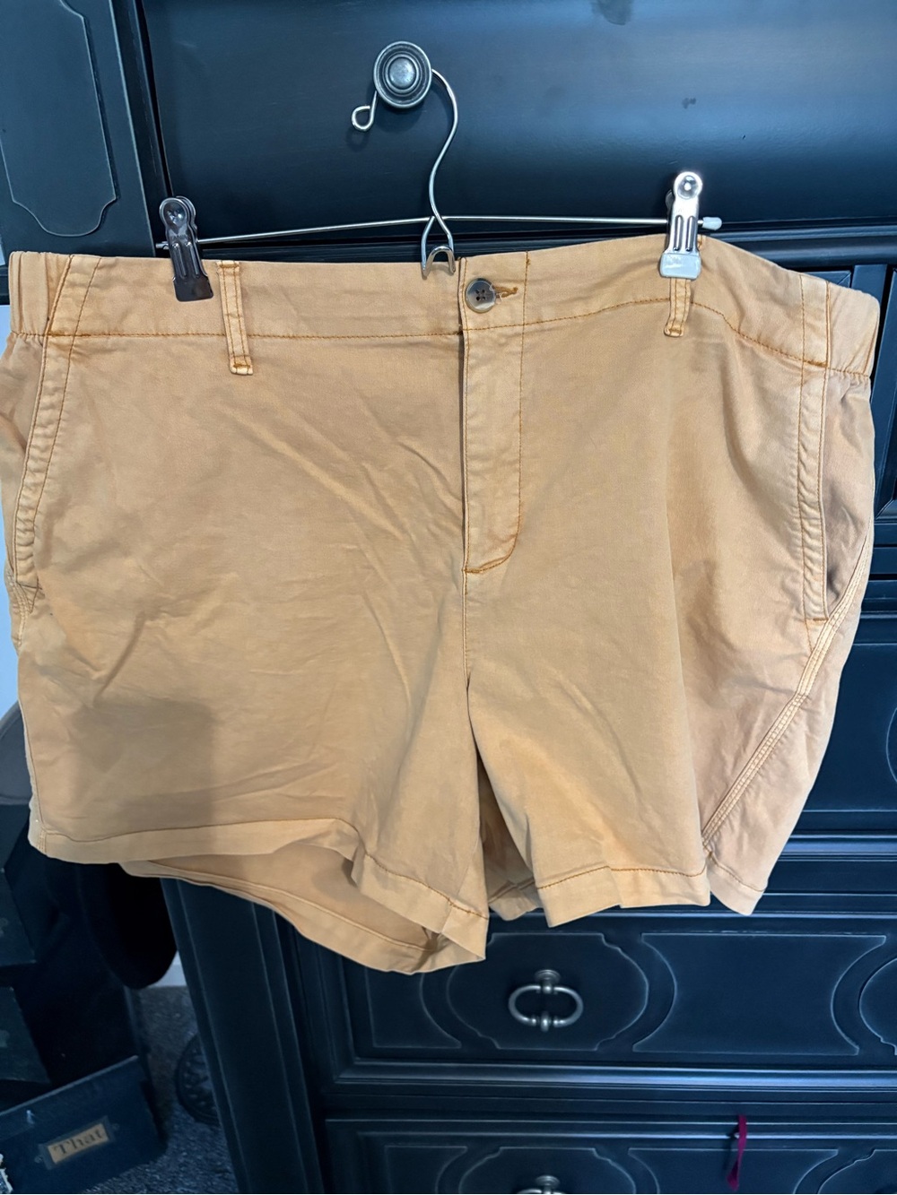 Women’s Casual mustard color Cotton Shorts